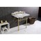Kingston Brass 30 Carrara Marble Console Sink with Brass Legs, Marble WhiteBrushed Brass LMS3030MBSQ7 - alternate 5
